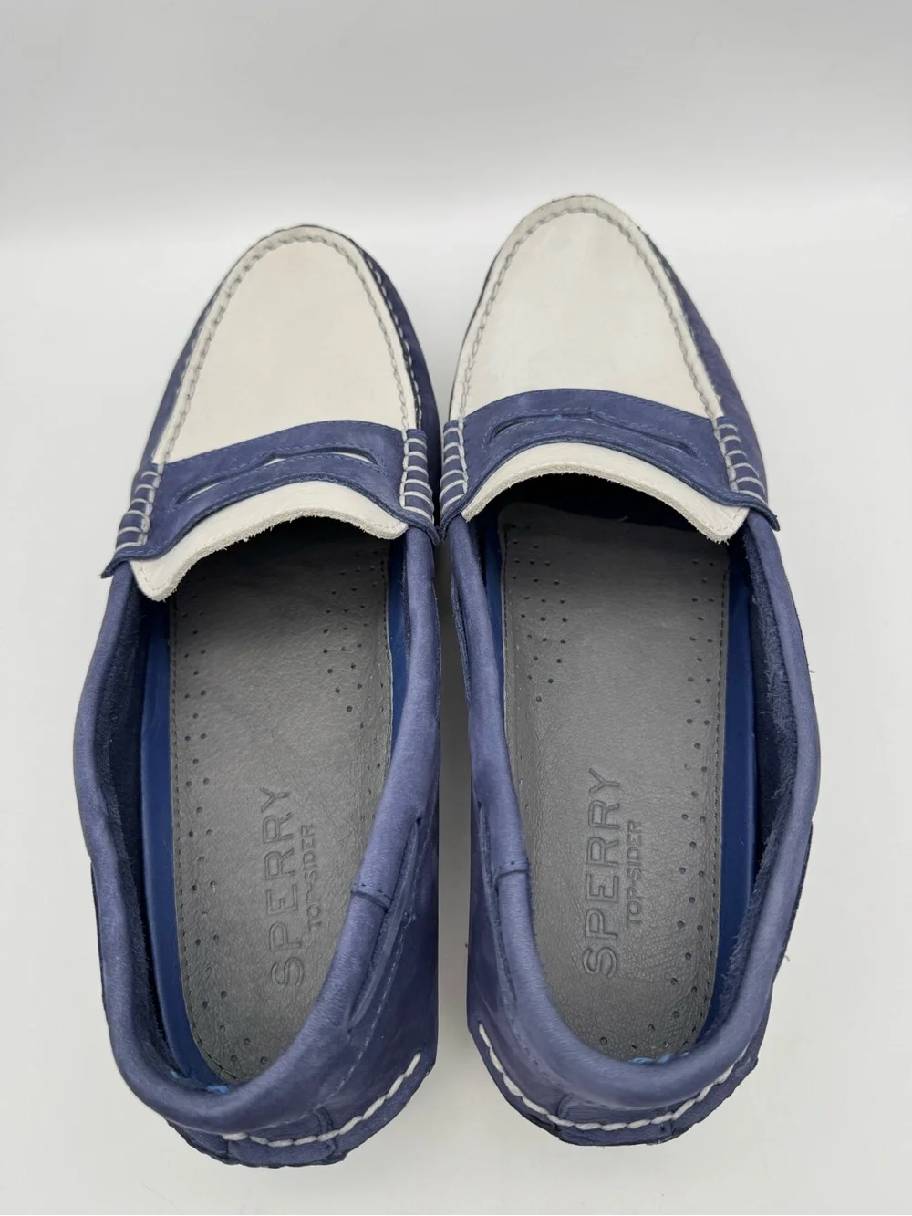 Sperry Top-Sider Authentic Original Penny Men’s Boat Shoes Blue Multi Size 13 M